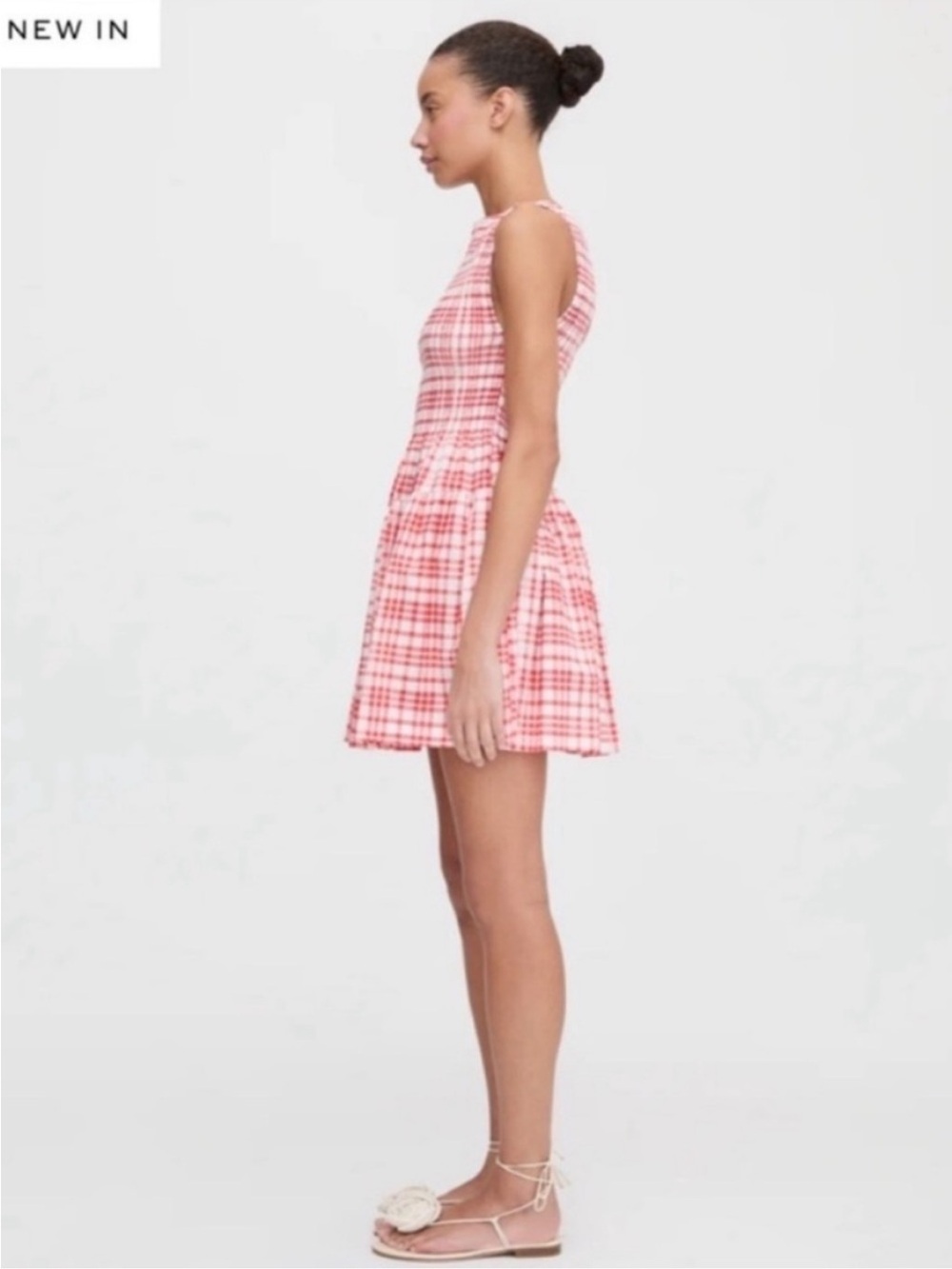 NEW Hill House Cosima Mini nap dress. Watercolor Gingham - Cherry. S. NWT - Picture 4 of 7